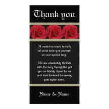 Modèle de cartes photos - roses rouges personnalis cartes avec photo