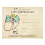 Modèle de certificat-prime de photographie de phot invitations