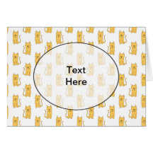 Modèle de chat de gingembre cartes
