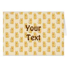 Modèle de chat de gingembre cartes de vœux