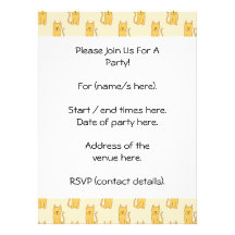 Modèle de chat de gingembre invitation