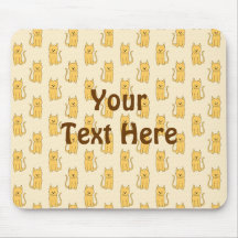 Modèle de chat de gingembre tapis de souris