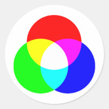 Modèle de couleur de RVB Adhésif Rond