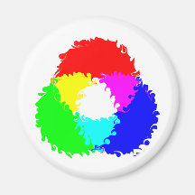 Modèle de couleur psychédélique de RVB Magnets Pour Réfrigérateur