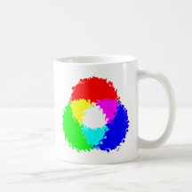 Modèle de couleur psychédélique de RVB Tasses