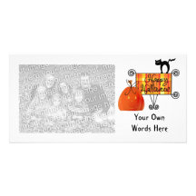 Modèle de Halloween de carte photo Photocarte Customisée