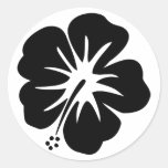 Modèle de ketmie adhésif rond
