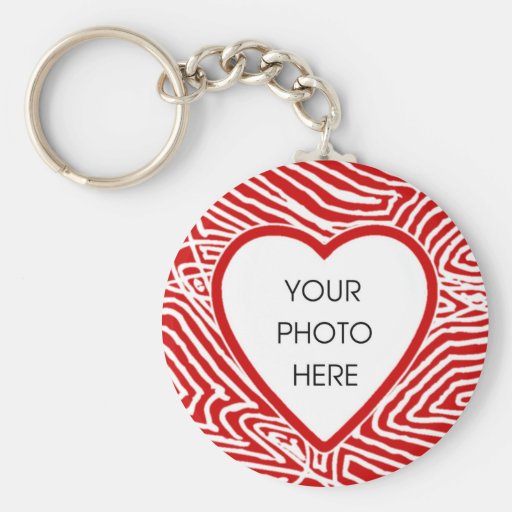 Modèle de Keychain de frontière de coeur de Scribb Porte-clés