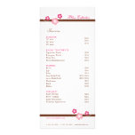 Modèle de menu de spa de Sakura Double Carte