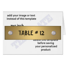 Modèle de nombre de table de conception moderne carte de vœux