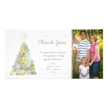 Modèle de Photocard d'arbre de Noël de fleur de Me Photocarte Personnalisée