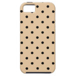 Modèle de point bronzage et noir de polka coque iPhone 5 Case-Mate