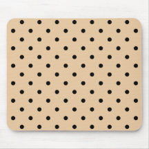 Modèle de point bronzage et noir de polka tapis de souris