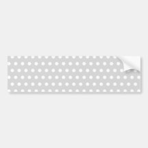 Modèle de point gris-clair et blanc de polka autocollant pour voiture
