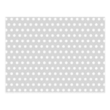 Modèle de point gris-clair et blanc de polka cartes postales