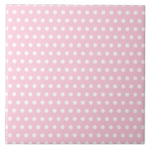 Modèle de pois rose et blanc carreau en céramique