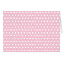 Modèle de pois rose et blanc cartes de vœux