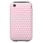 Modèle de pois rose et blanc étui tough iPhone 3