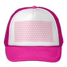 Modèle de pois rose et blanc casquette de camionneur