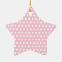 Modèle de pois rose et blanc décoration de noël