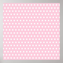Modèle de pois rose et blanc poster