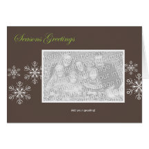 Modèle de vacances de flocon de neige carte de vœux