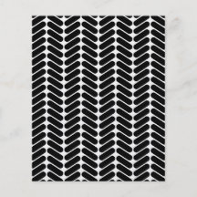 Modèle de zigzag blanc et noir prospectus avec motif