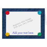 Modèle "denim et bouton " cartes