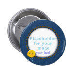 Modèle "denim et bouton " pin's avec agrafe