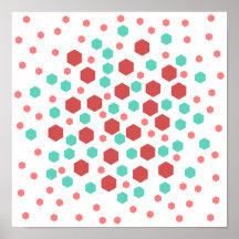 Modèle d'hexagones affiches