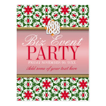 Modèle d'invitation de fête de vacances de local c carte postale