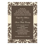 Modèle d'invitation de mariage damassé