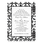 Modèle d'invitation de mariage damassé