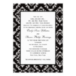 Modèle d'invitation de mariage damassé
