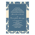 Modèle d'invitation de mariage damassé