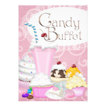 Modèle d'invitation de partie de buffet de sucreri