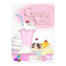 Modèle d'invitation de partie de buffet de sucreri