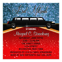 Modèle d'invitation de star de cinéma de limousine
