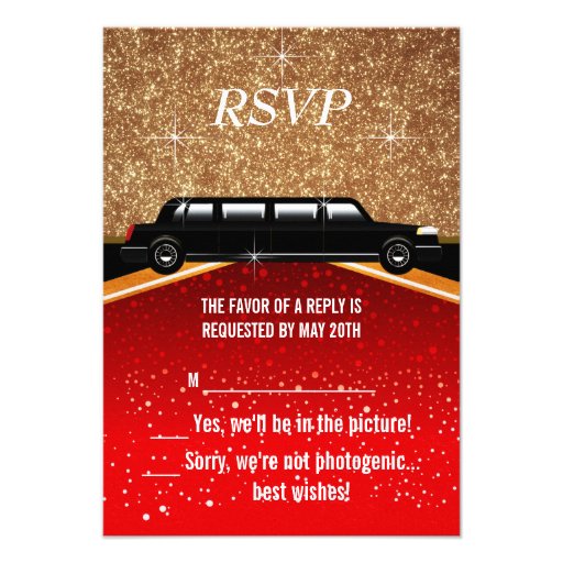 Modèle d'invitation de tapis rouge de Hollywood