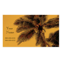 modèle d'or de carte de visite de voyage de paume