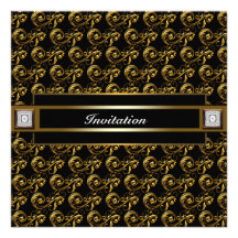 Modèle élégant de partie de remous de Flourish noi Invitations