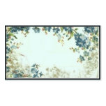 Modèle floral bleu victorien de carte de visite