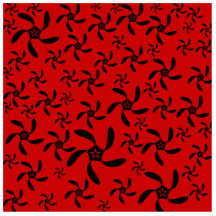 Modèle floral rouge et noir lumineux découpage en acrylique