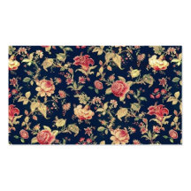 Modèle floral vintage élégant de motif de rose modèles de cartes de visite