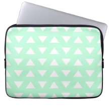 Modèle géométrique vert et blanc en bon état trousses pour ordinateur portable