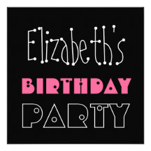 Modèle moderne nommé fait sur commande de fête d'a invitations