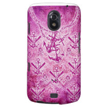 Modèle nautique d'ancre de rockabilly rose coques case-mate