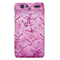 Modèle nautique d'ancre de rockabilly rose coques case-mate