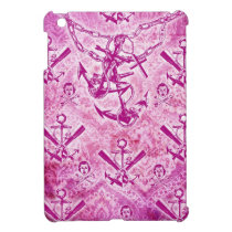 Modèle nautique d'ancre de rockabilly rose coques mini ipad