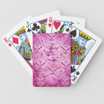 Modèle nautique d'ancre de rockabilly rose jeux de cartes